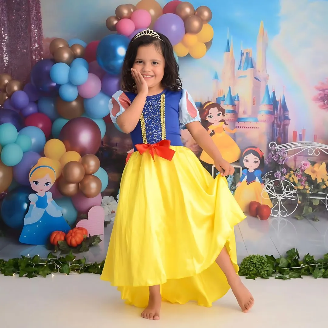 Roupa fashion da branca de neve para 1 ano